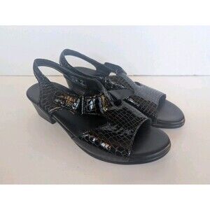 Sas Shoes Suntimer Women's Sz 6.5 M Comfort Sandals Black Croc